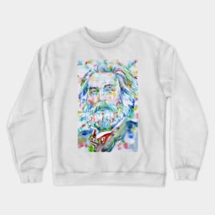 WALT WHITMAN watercolor portrait .2 Crewneck Sweatshirt